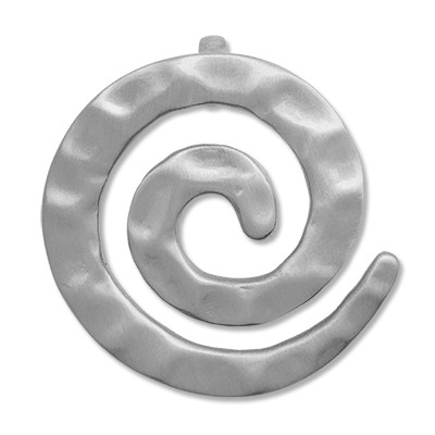 CLIXS Kettenanhänger Spirale Hammerschlag, 925er Silber