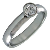 Carousel Innenring Edelstahl 4mm Krone Solitär Strass - Füllring für Carousel Basisringe Carousel Innenring Edelstahl 4mm Krone Solitär Strass - Füllring für Carousel Basisringe