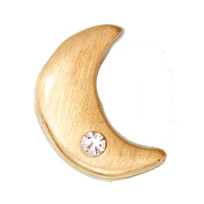 CLIXS Kettenanhänger Kleiner Mond, vergoldet mit Strass