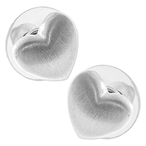 CLIXS Ohrringe Ohrstecker Herzchen Nelas, versilbert