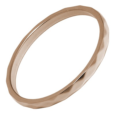 Carousel Innenring Edelstahl 2mm rosévergoldet Facette glänzend - Füllring für Carousel Basisringe