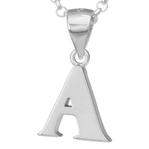Silber-Kettenanhänger • Buchstabe A • 925er Sterlingsiber