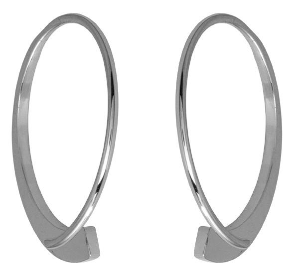 De La Haye Spiral-Creole 30mm • Edelstahl-Ohrringe