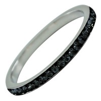 Carousel Innenring Edelstahl Strass black 2mm - Füllring für Carousel Basisringe Carousel Innenring Edelstahl Strass black 2mm - Füllring für Carousel Basisringe