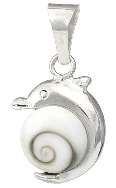 Kettenanhänger Shiva Eye Delfin rund • 925er Sterlingsilber