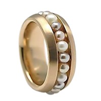 Edelstahlring rosévergoldet 9mm RP9-R Edelstahlring rosévergoldet 9mm RP9-R