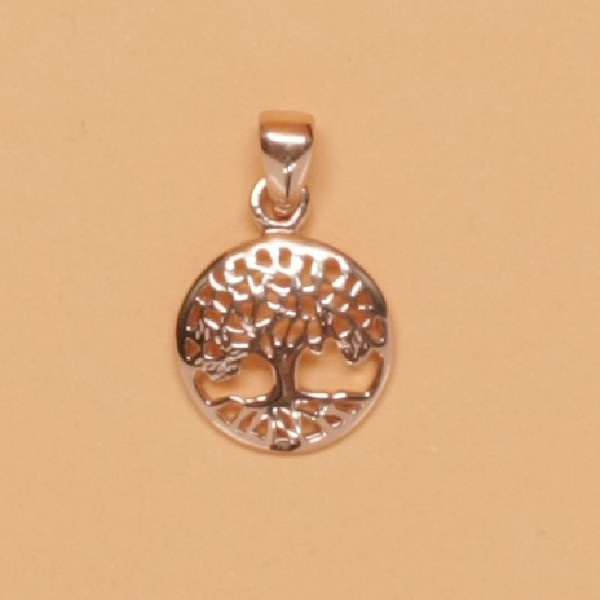 Kettenanhänger Baum des Lebens• 925er Sterlingsilber rosévergoldet