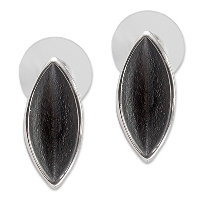 CLIXS Ohrringe Ohrstecker Blatt Luma - versilbert