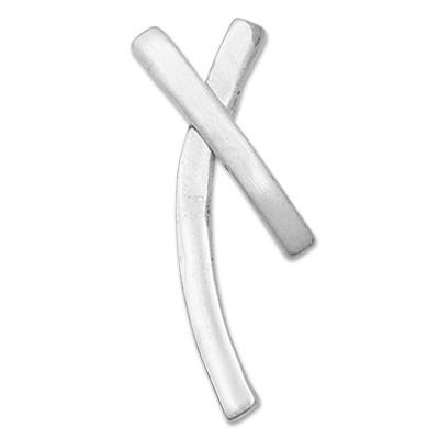 CLIXS Kettenanhänger Gebogenes Kreuz, versilbert
