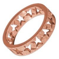 Carousel Innenring Edelstahl Sterne Glitzer rosévergoldet gestanzt 6mm - Für Carouesel Basisringe Carousel Innenring Edelstahl Sterne Glitzer rosévergoldet gestanzt 6mm - Für Carouesel Basisringe