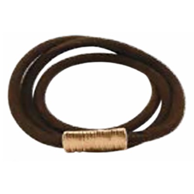 Balanxx CRAG Velourleder Wickelarmband 3-fach, Braun, roségoldfarbener Magnetverschluss, 56cm