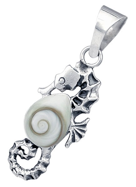 Kettenanhänger Shiva Eye, Seepferdchen • 925er Sterlingsilber
