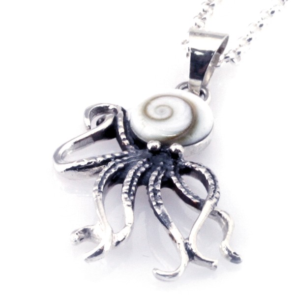 Kettenanhänger 925er Silber, Shiva Eye, Krake