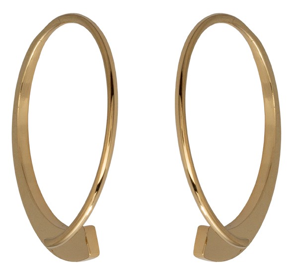 De La Haye Spiral-Creole 30mm • Edelstahl-Ohrringe vergoldet