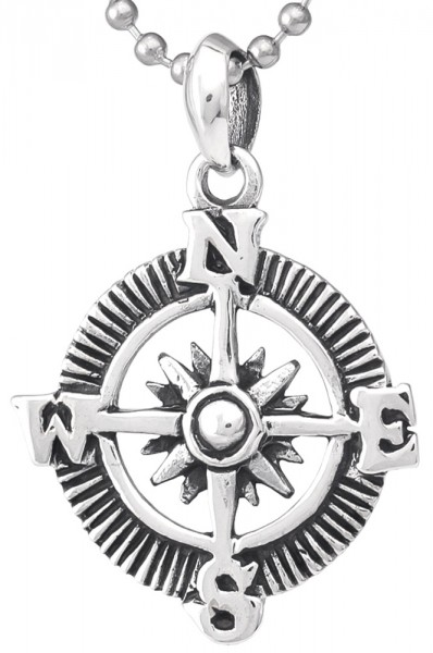 De La Haye Kettenanhänger Windrose • 925er Sterlingsilber